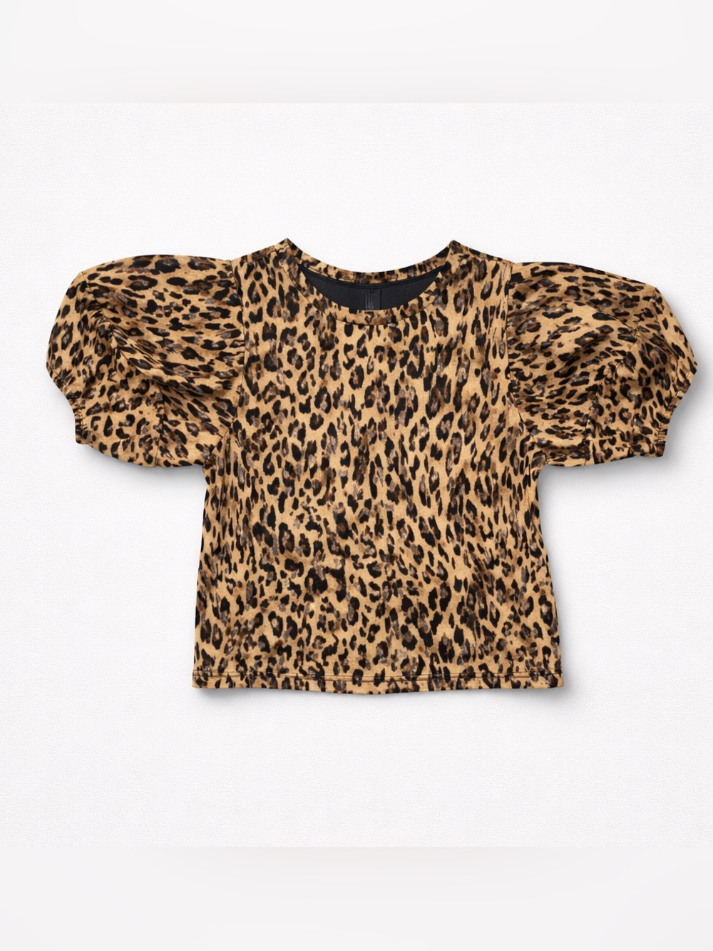 Worthington Leopard Print Puff Sleeve Top | Size S
